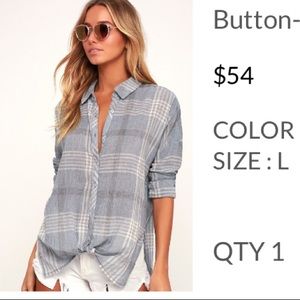 Button Down Plaid Shirt